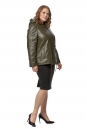Женская кожаная куртка из натуральной кожи с капюшоном 8019112-2